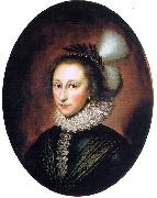 Cornelius Johnson Portrait of Susanna Temple (Lady Lister) painting